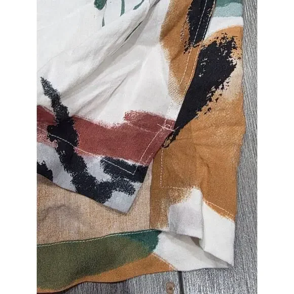 Zara Men's Multicolor Art Y2K Abstract Shirt Medium A003330 - Picture 3 of 8